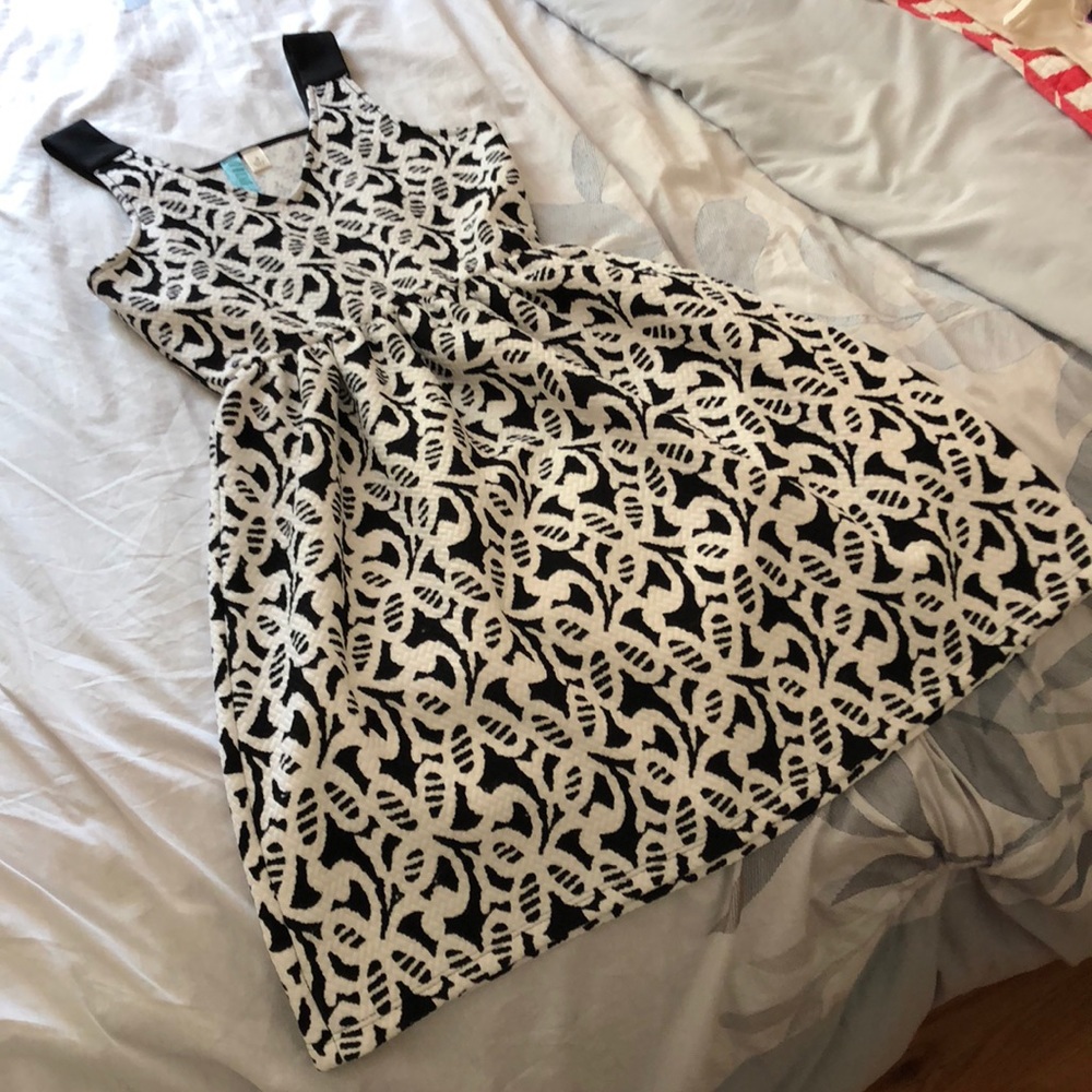 Black and White Floral Dress